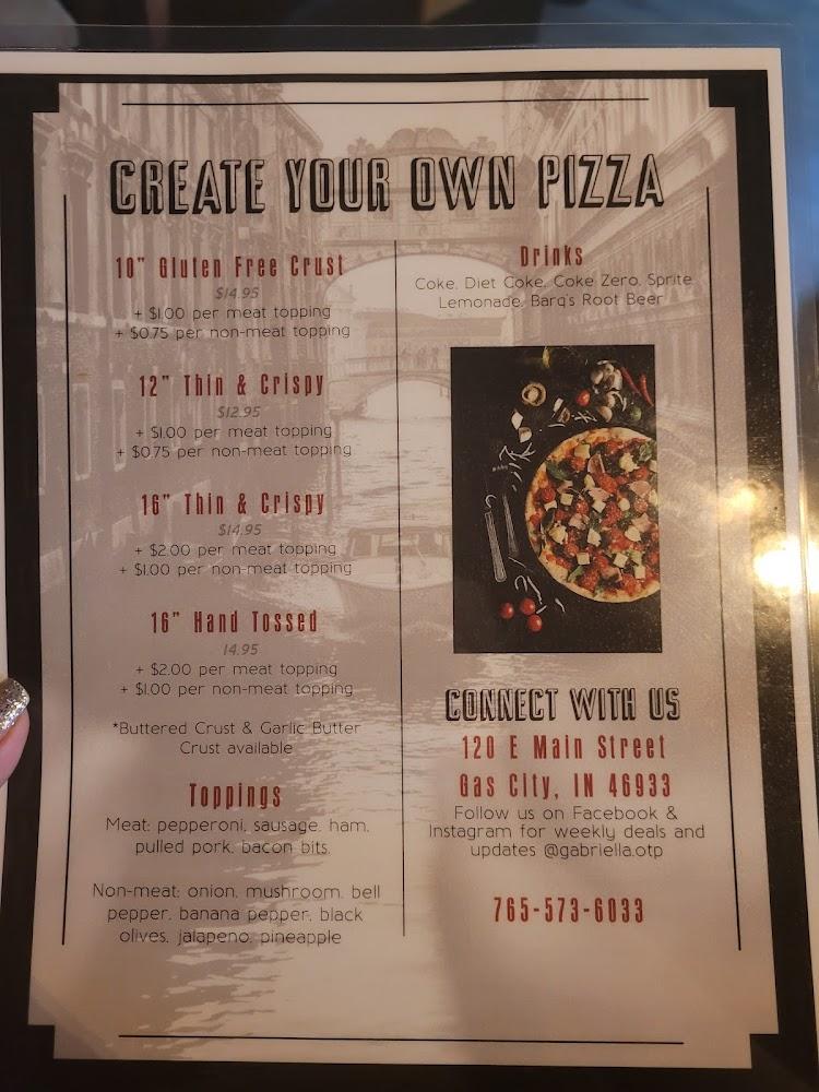 Gabriella's Old Time Pizza Menu image 2